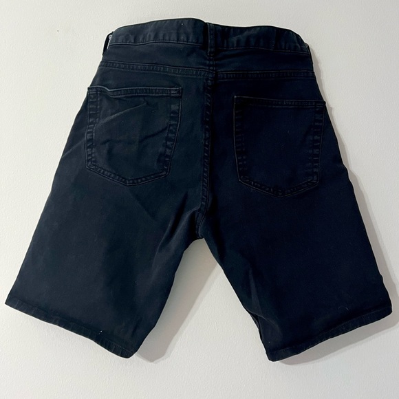 Men black denim shorts by H&M size 28 - Picture 4 of 5